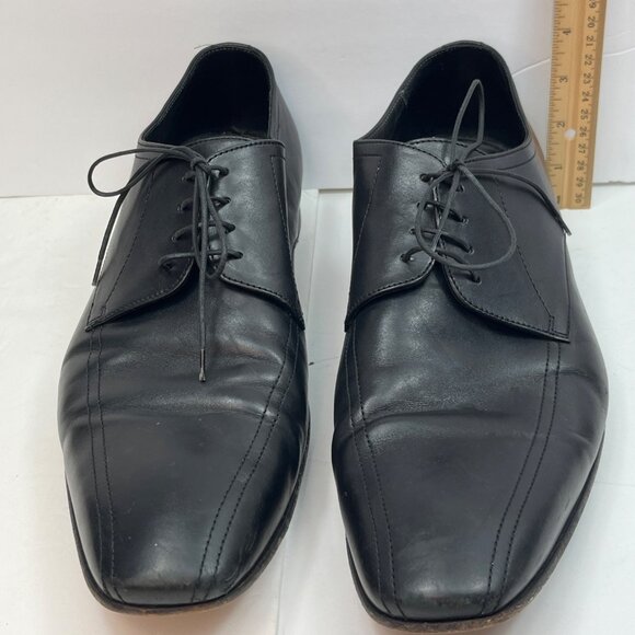 Hugo Boss Black Leather Mens Lace-Up Oxford Shoes Size 12 C318 main image 10